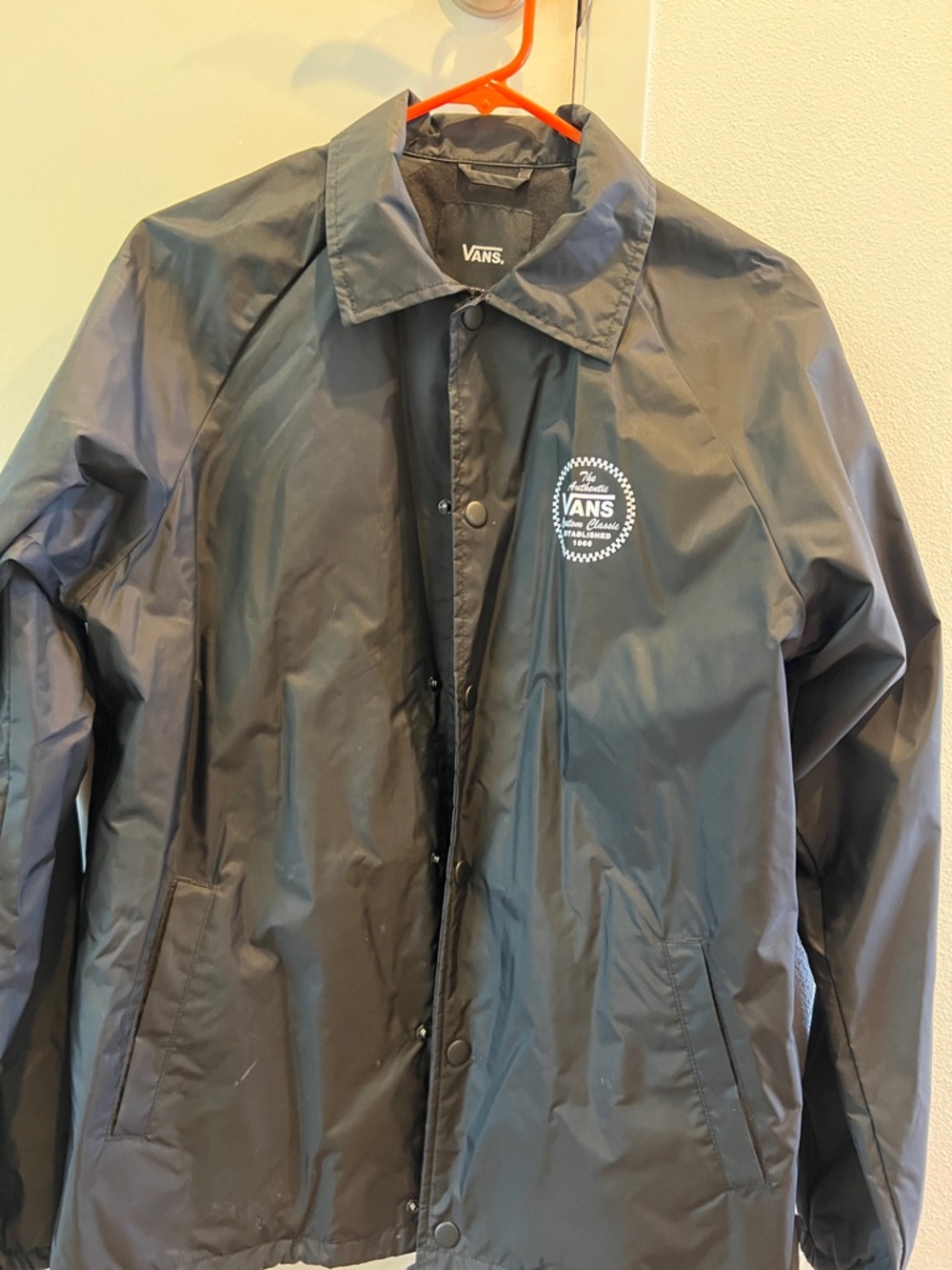 Vans Black Windbreaker Coach Jacket
